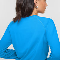 Go To Seamless Loose Long Sleeve Top | Tropical Blue