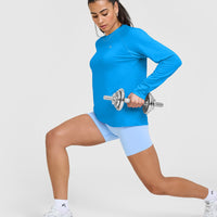 Go To Seamless Loose Long Sleeve Top | Tropical Blue