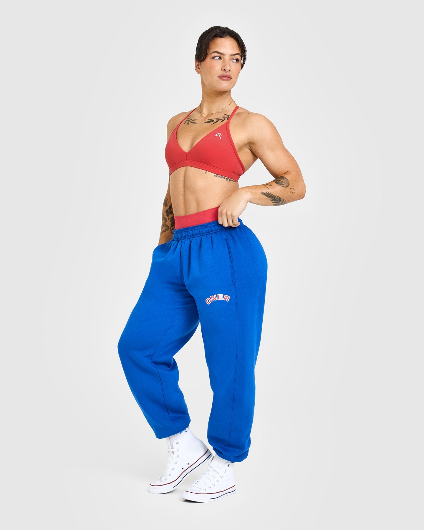 EasyLiftâ„¢ Ultra Minimal V Neck Bralette with White Logo | Washed Sweet Red