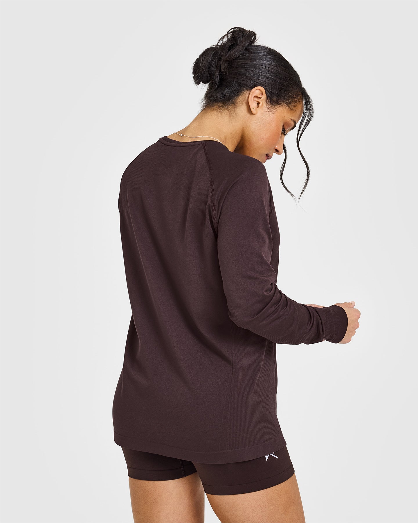 Go To Seamless Loose Long Sleeve Top | Plum Brown
