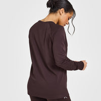 Go To Seamless Loose Long Sleeve Top | Plum Brown