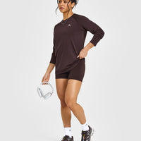 Go To Seamless Loose Long Sleeve Top | Plum Brown