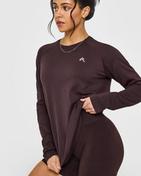 Go To Seamless Loose Long Sleeve Top | Plum Brown