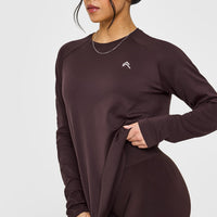 Go To Seamless Loose Long Sleeve Top | Plum Brown