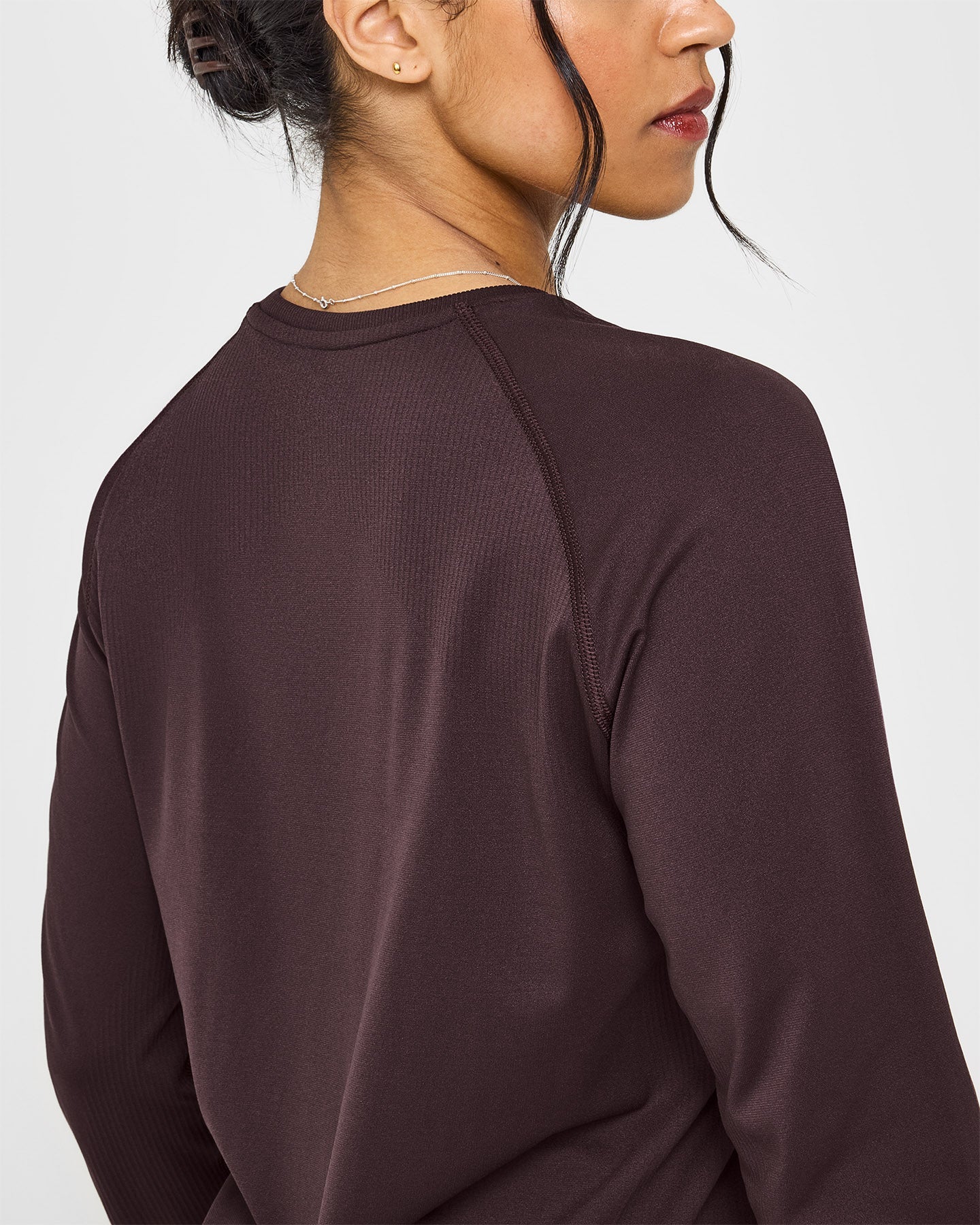 Go To Seamless Loose Long Sleeve Top | Plum Brown