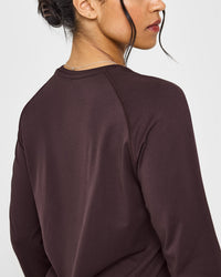 Go To Seamless Loose Long Sleeve Top | Plum Brown