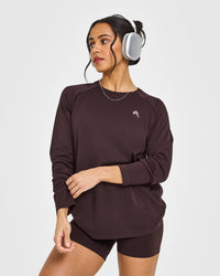 Go To Seamless Loose Long Sleeve Top | Plum Brown