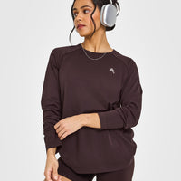 Go To Seamless Loose Long Sleeve Top | Plum Brown