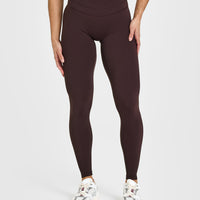Unified High Waisted Leggings | Plum Brown