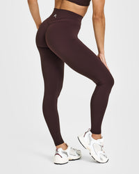 Unified High Waisted Leggings | Plum Brown