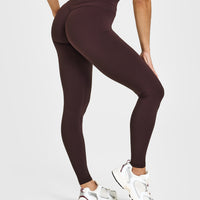 Unified High Waisted Leggings | Plum Brown