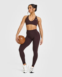 Unified High Waisted Leggings | Plum Brown