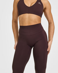Unified High Waisted Leggings | Plum Brown