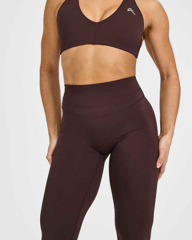 Unified High Waisted Leggings | Plum Brown