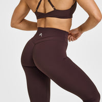 Unified High Waisted Leggings | Plum Brown
