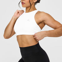 EasyLiftâ„¢ High Neck Sports Bra | White