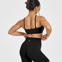 EasyLiftâ„¢ Multi Way Bandeau Bralette with White Logo | Black
