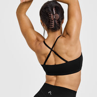 EasyLiftâ„¢ Multi Way Bandeau Bralette with White Logo | Black