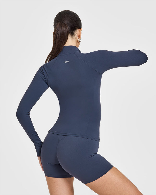 SoftMotionâ„¢ Jacket with White Logo | True Blue