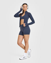 SoftMotionâ„¢ Jacket with White Logo | True Blue