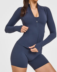 SoftMotionâ„¢ Jacket with White Logo | True Blue