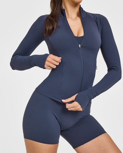 SoftMotionâ„¢ Jacket with White Logo | True Blue