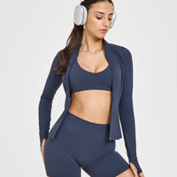 SoftMotionâ„¢ Jacket with White Logo | True Blue