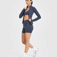 SoftMotionâ„¢ Shorts 6" with White Logo | True Blue