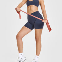 SoftMotionâ„¢ Shorts 6" with White Logo | True Blue