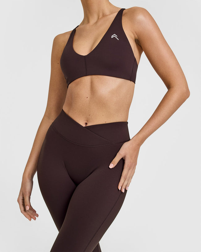 Unified Wrap Flared Bottoms | Plum Brown