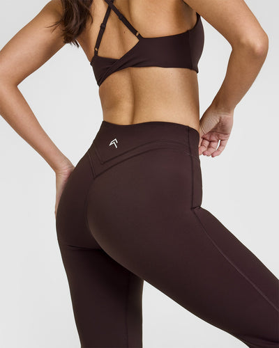 Unified Wrap Flared Bottoms | Plum Brown