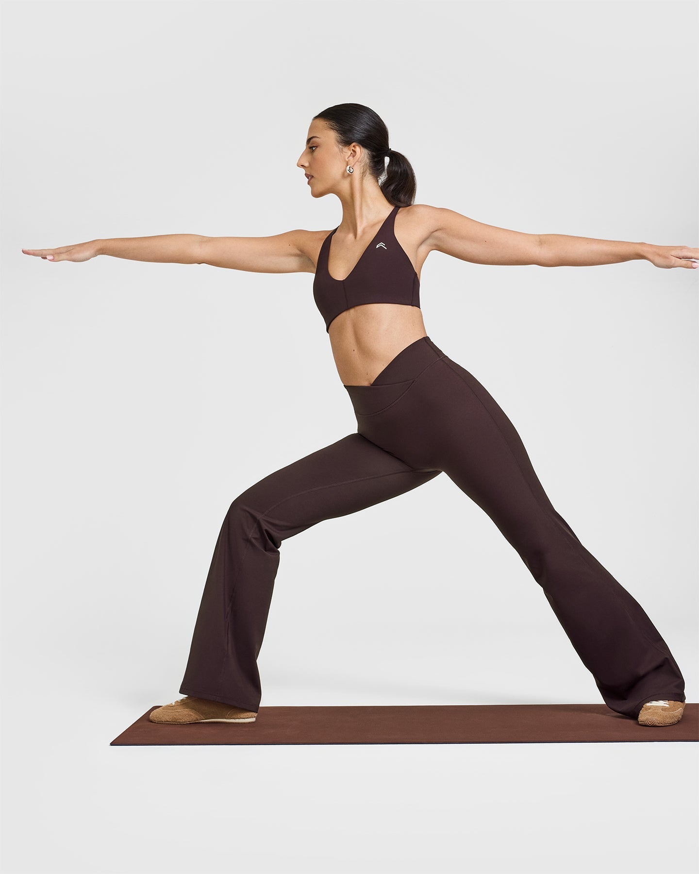 Unified Wrap Flared Bottoms | Plum Brown