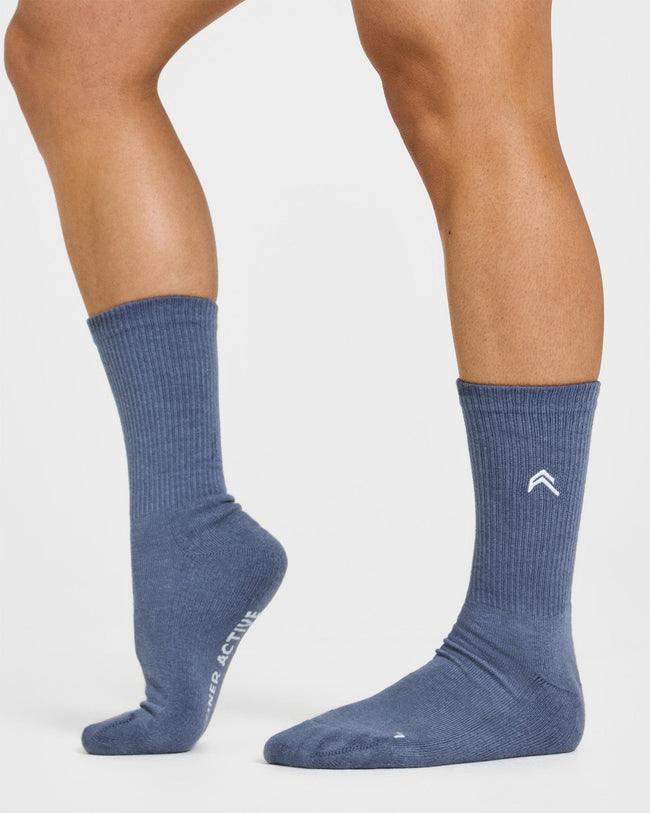 All Day Crew Socks 1 Pack | Granite Blue