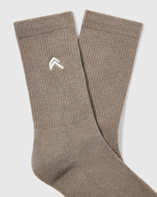 All Day Crew Socks 1 Pack | Moss Brown