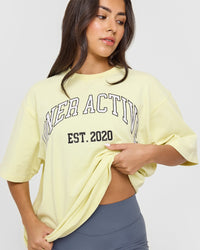 Oner Graphic Washed T-Shirt | Pastel Yellow