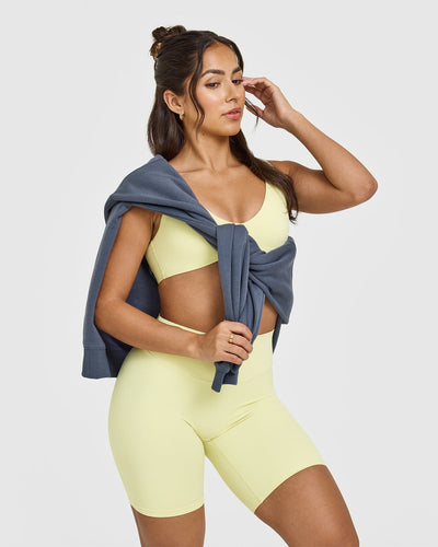 SoftMotionâ„¢ Cycling Shorts 8" | Pastel Yellow