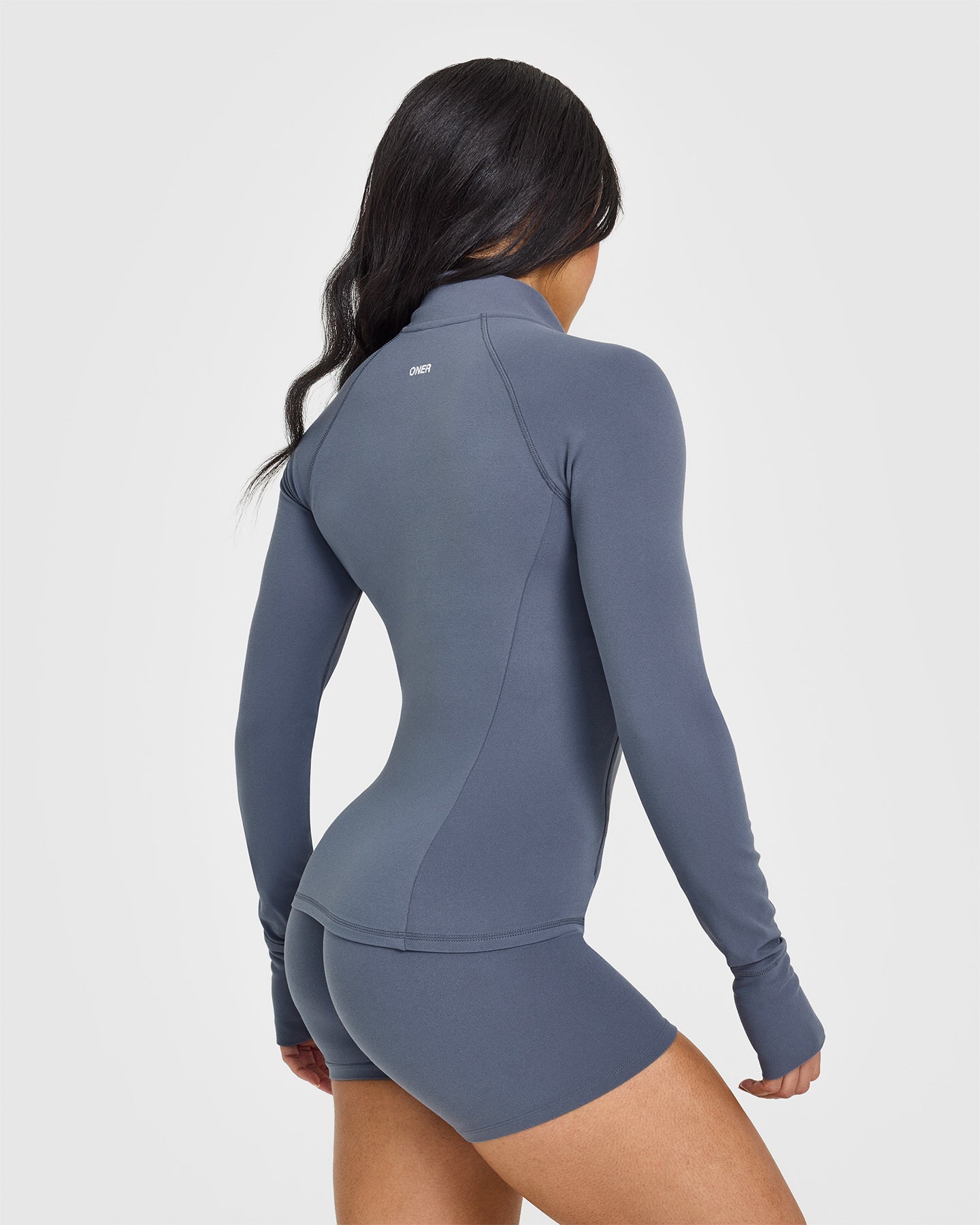 SoftMotion™ Jacket with White Logo | Granite Blue