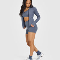 SoftMotion™ Jacket with White Logo | Granite Blue