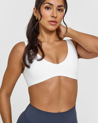 SoftMotionâ„¢ Scoop Back Bralette | White