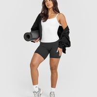 SoftMotionâ„¢ Strappy Vest with Built in Bra Shelf | White