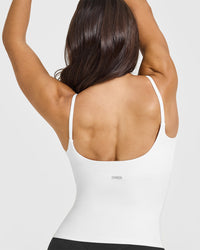 SoftMotionâ„¢ Strappy Vest with Built in Bra Shelf | White