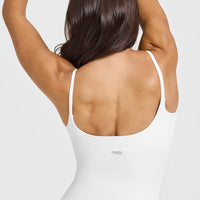 SoftMotionâ„¢ Strappy Vest with Built in Bra Shelf | White