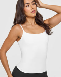 SoftMotionâ„¢ Strappy Vest with Built in Bra Shelf | White
