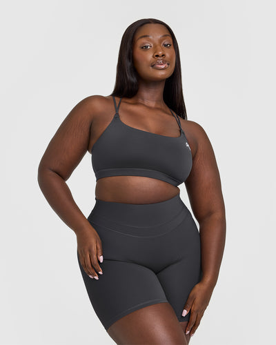 Everyday Cross Over Bralette | Coal