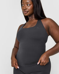 Timeless Square Neck Vest | Coal