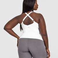 Unified V-Neck Cross Back Vest | White