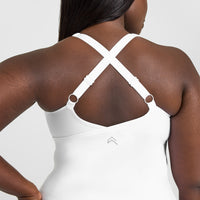 Unified V-Neck Cross Back Vest | White