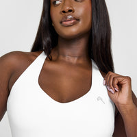 Unified V-Neck Cross Back Vest | White
