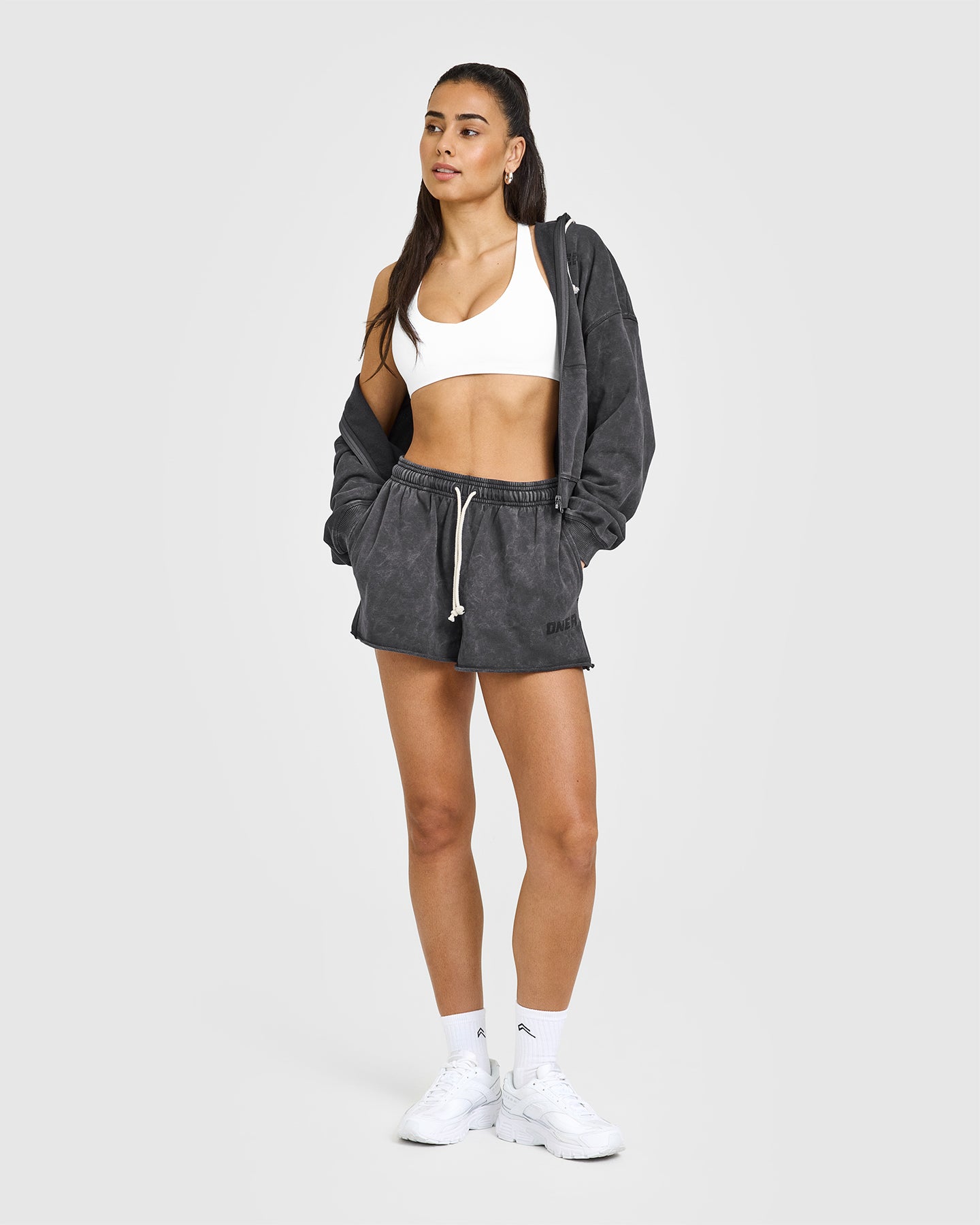 Raw Lounge Oversized Shorts | Coal