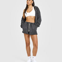 Raw Lounge Oversized Shorts | Coal